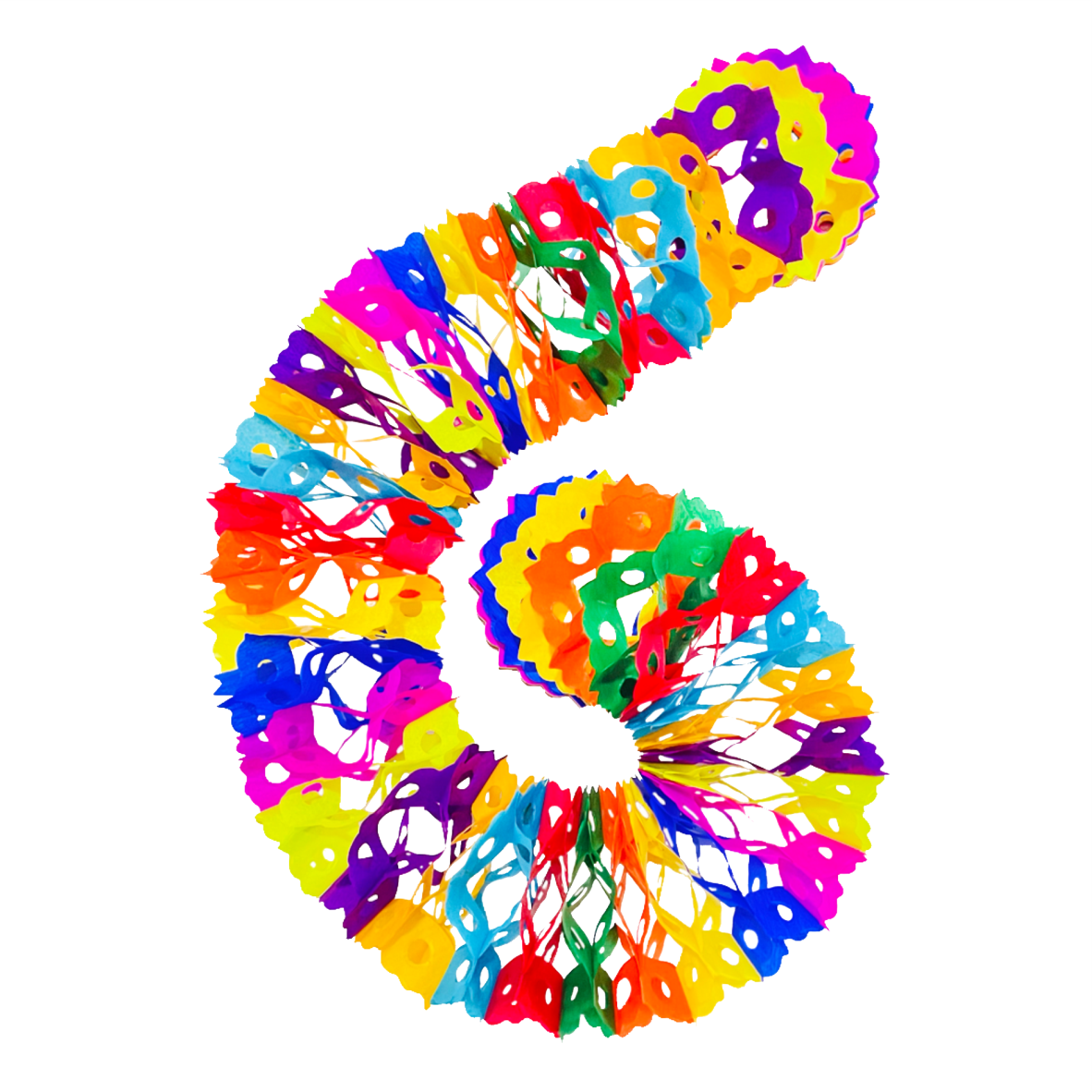 Gusano multicolor ch (papel china) - 10 tiras de 2 metros (20 metros totales)