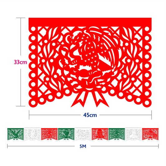 Guirnalda de papel picado Héroes (plástico) - 10 tiras de 5 metros (50 metros totales)