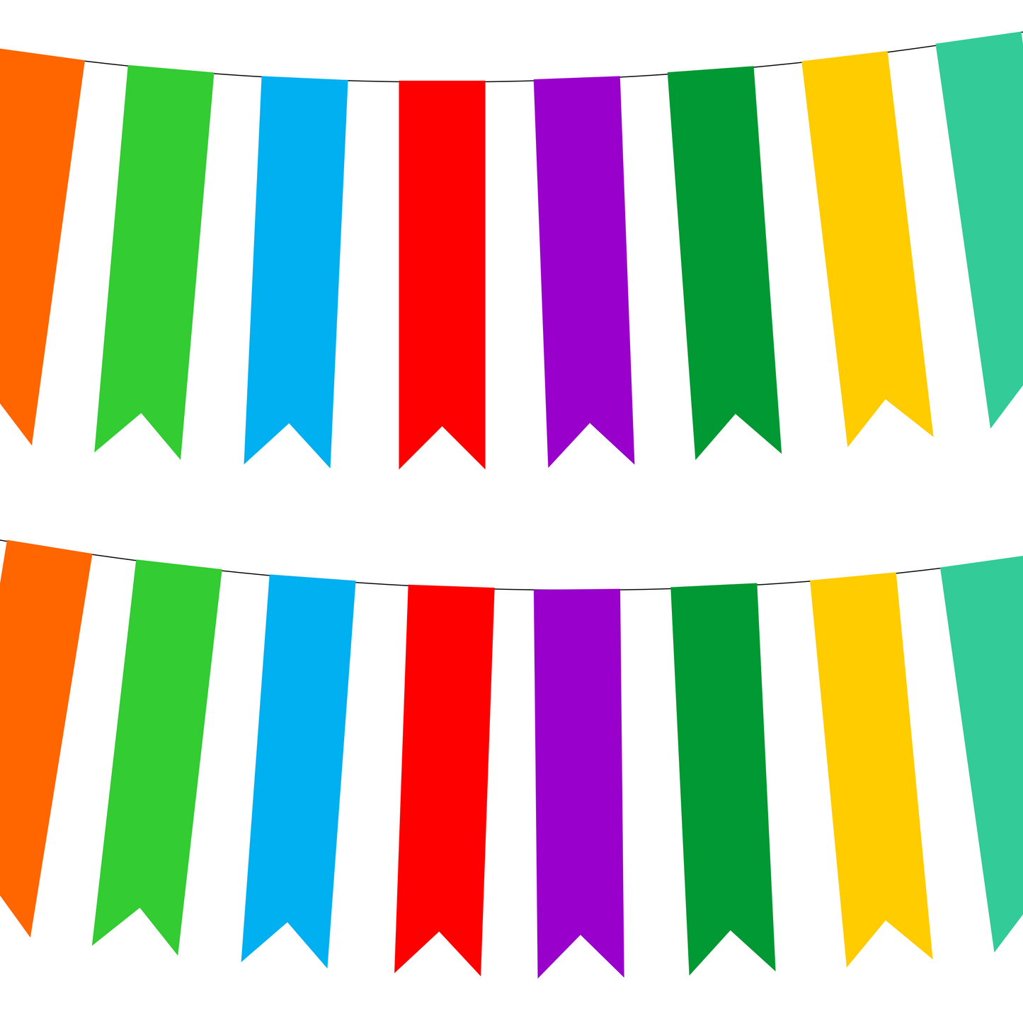Guirnalda de papel picado lluvia (plástico) - 10 guirnaldas de 5 metros (50 metros totales)