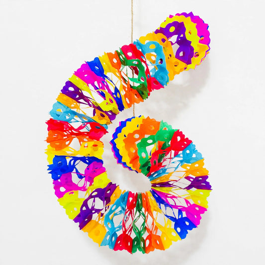 Gusano multicolor ch (papel china) - 10 tiras de 2 metros (20 metros totales)