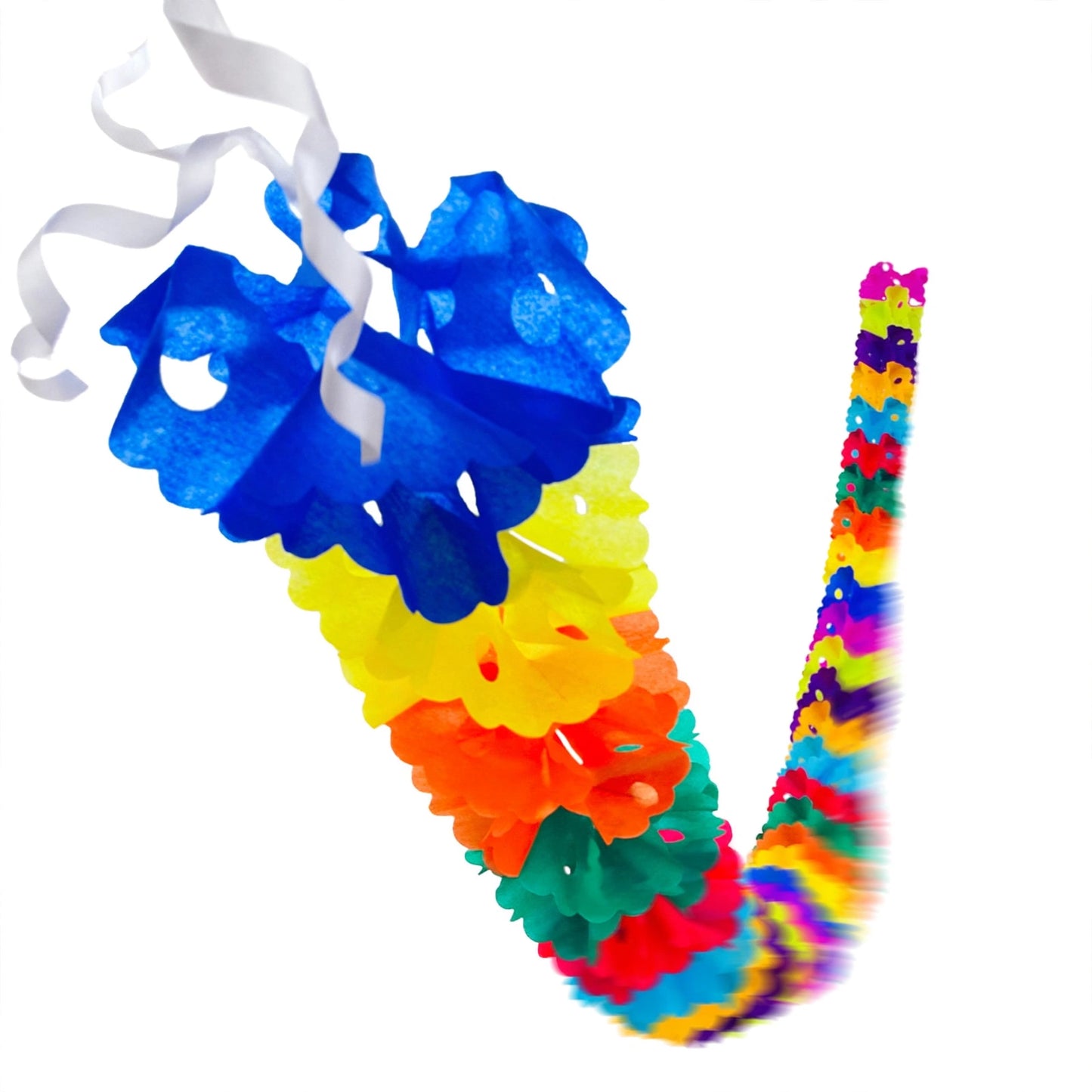 Gusano multicolor g (papel china) - 10 tiras de 3 metros (30 metros totales)