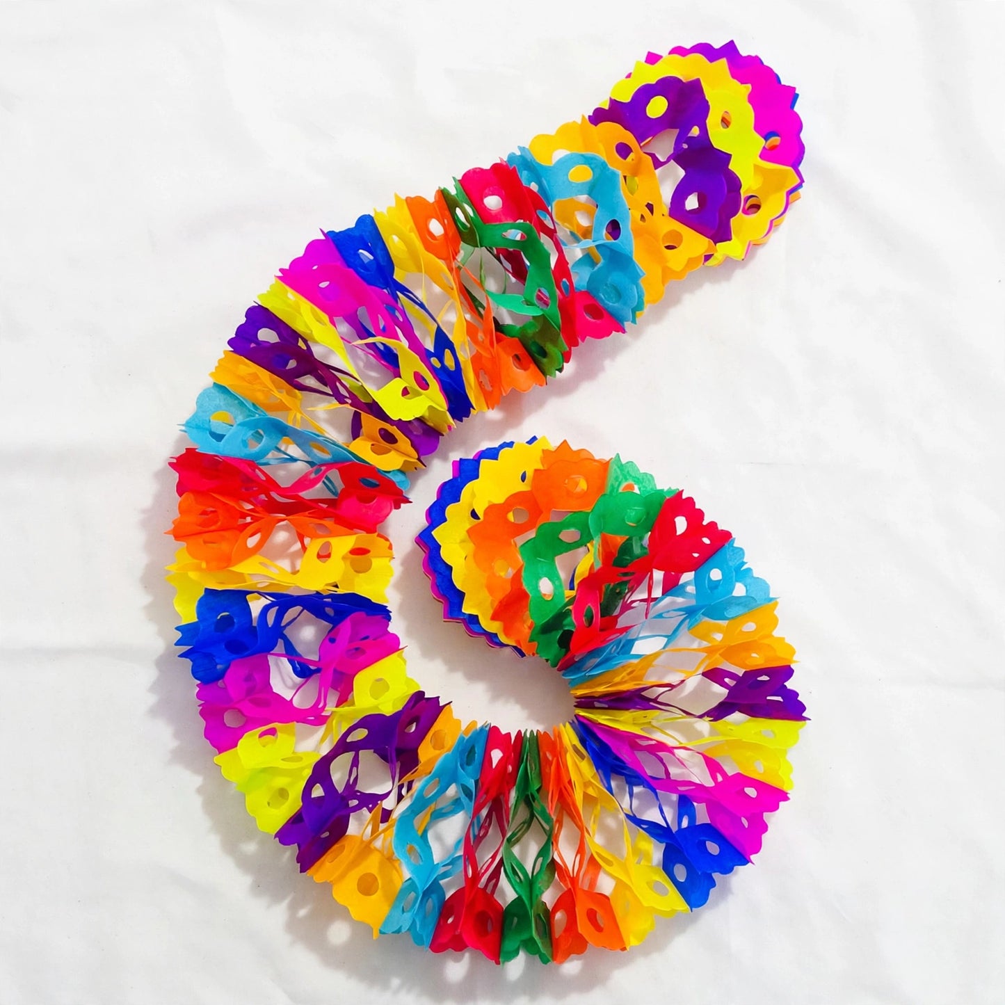 Gusano multicolor ch (papel china) - 10 tiras de 2 metros (20 metros totales)