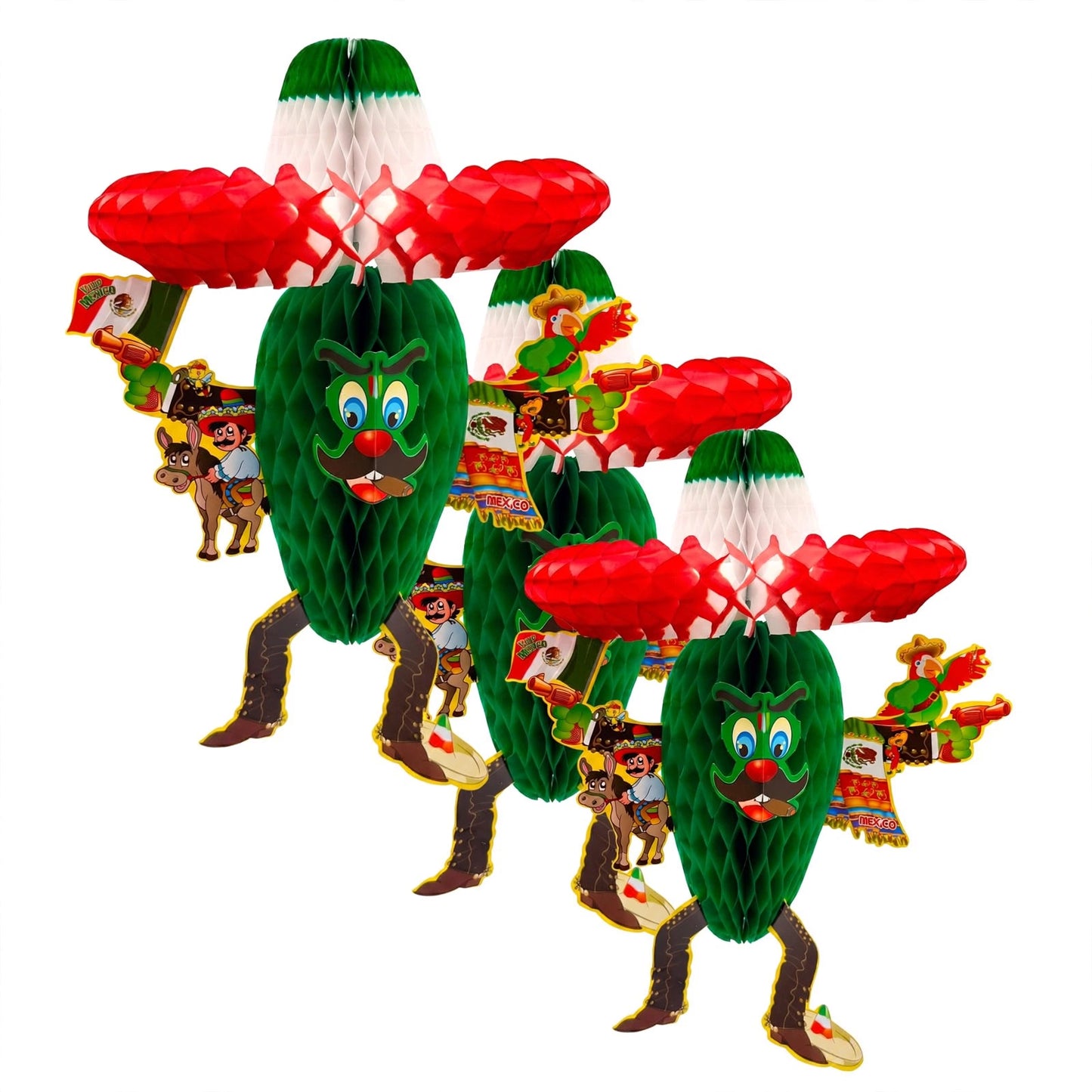 Colgante jalapeño (papel china) - 10 piezas 50cm x 35cm
