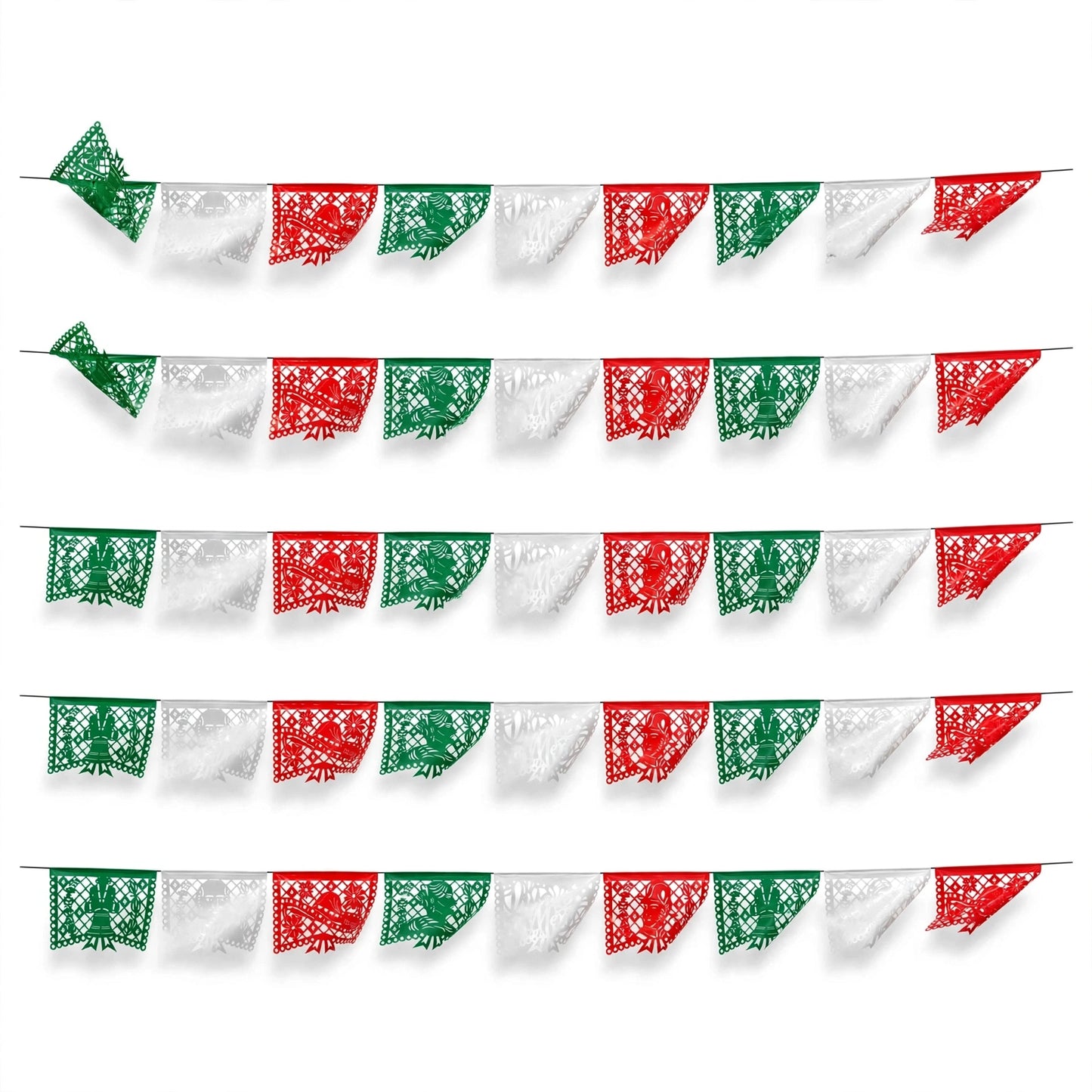 Guirnalda de papel picado Héroes (plástico) - 10 tiras de 5 metros (50 metros totales)