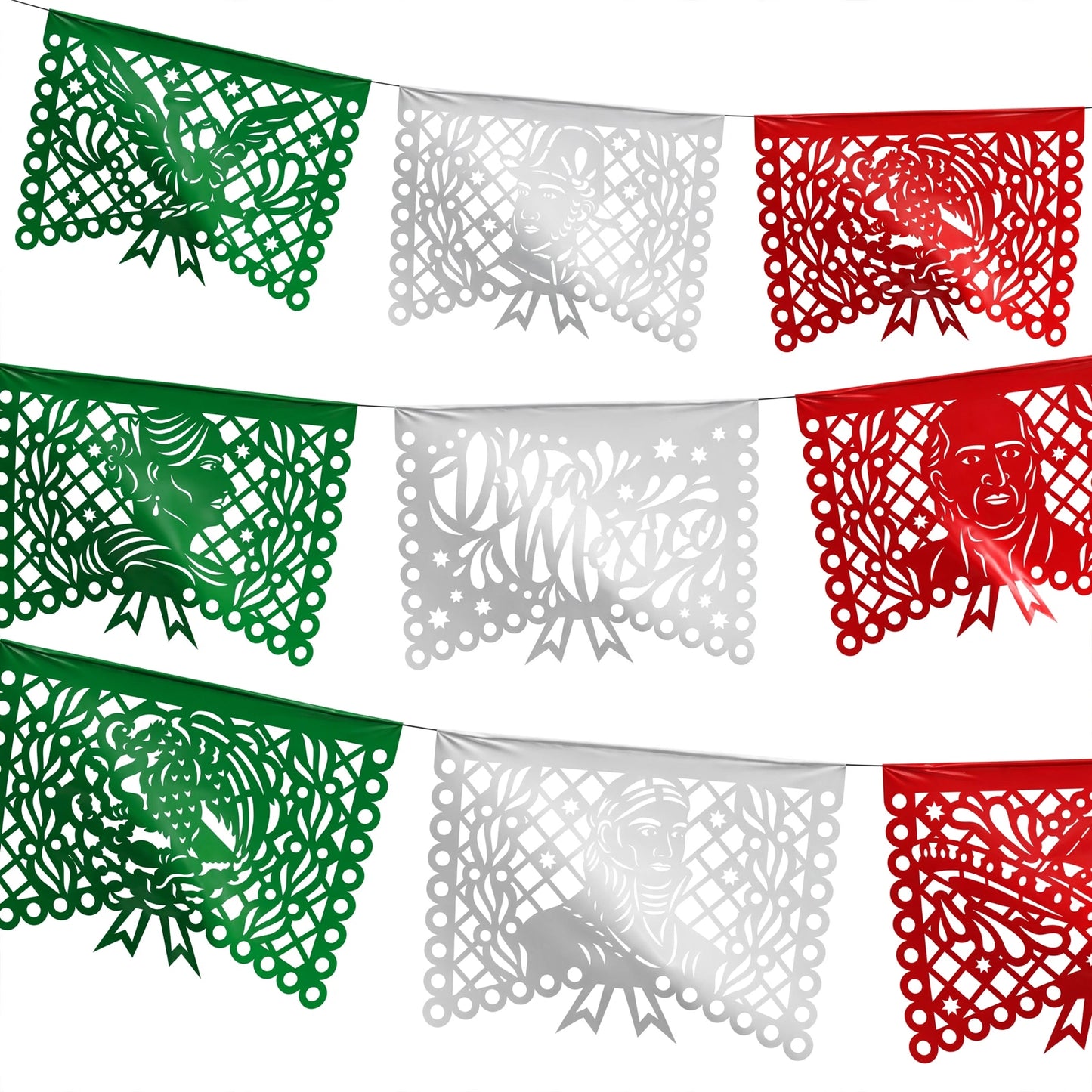 Guirnalda de papel picado Héroes (plástico) - 10 tiras de 5 metros (50 metros totales)