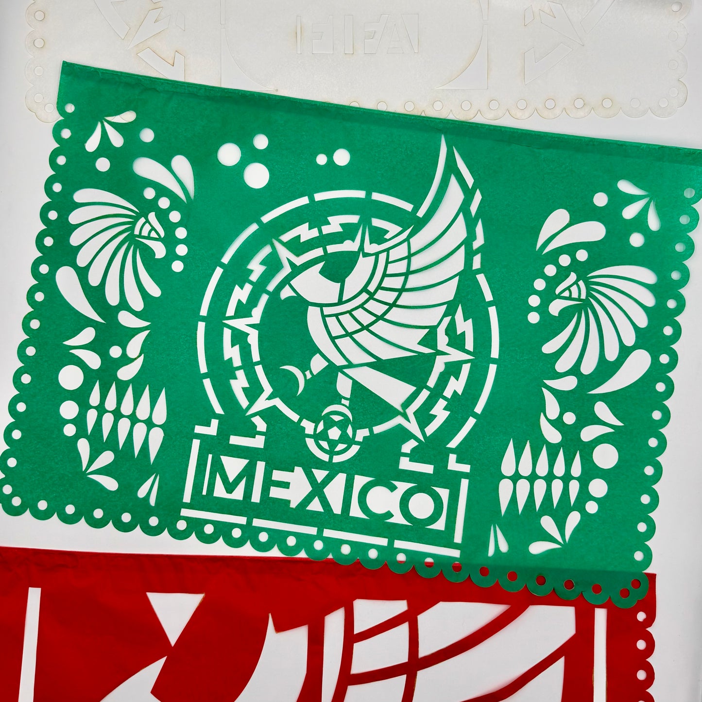 Guirnalda de papel picado Mi selección MX (papel china) - 10 tiras de 5 metros (50 metros totales)