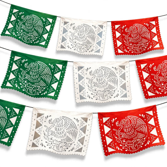 Guirnalda de papel picado Escudo (papel china) - 10 tiras de 5 metros (50 metros totales)